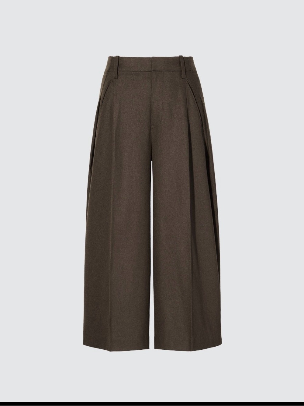UNIQLO +J Jil Sander Wool Cashmere Gaucho Pants Olive NWOT